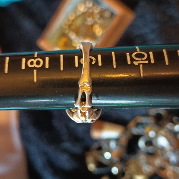 New ☠️keleton & Black Crystal Ring☠️ - Picture 11 of 11